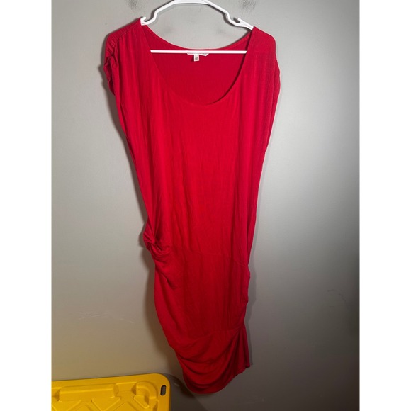 Victoria's Secret Dresses & Skirts - Victoria's Secret Red Ruched Bodycon Modal Cap Sleeve Dress Small S